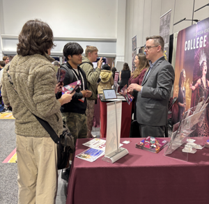 Photo of people talking at College Night 2026