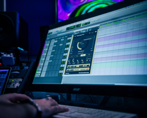 Photo of a computer running ProTools