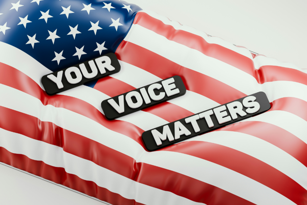 Your Voice Matters - flag balloon photo
