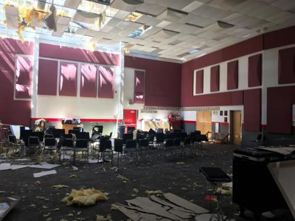 Bay High School after Hurricane Michael